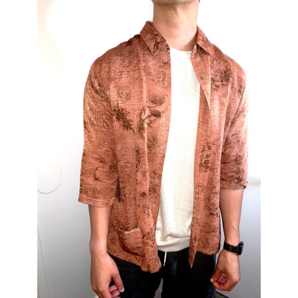 SOLD!!Copper Colored Chico’s Button up top - Picture 3 of 3